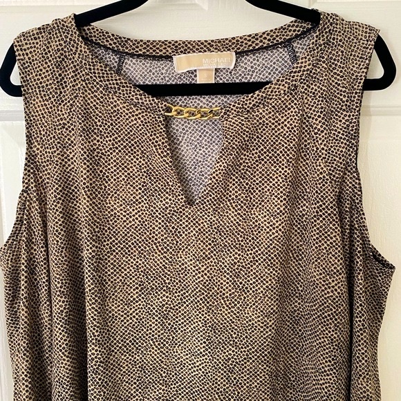 Michael Kors Tops - ✨Host Pick✨Michael Kors Snake Print Chain Cutout Top